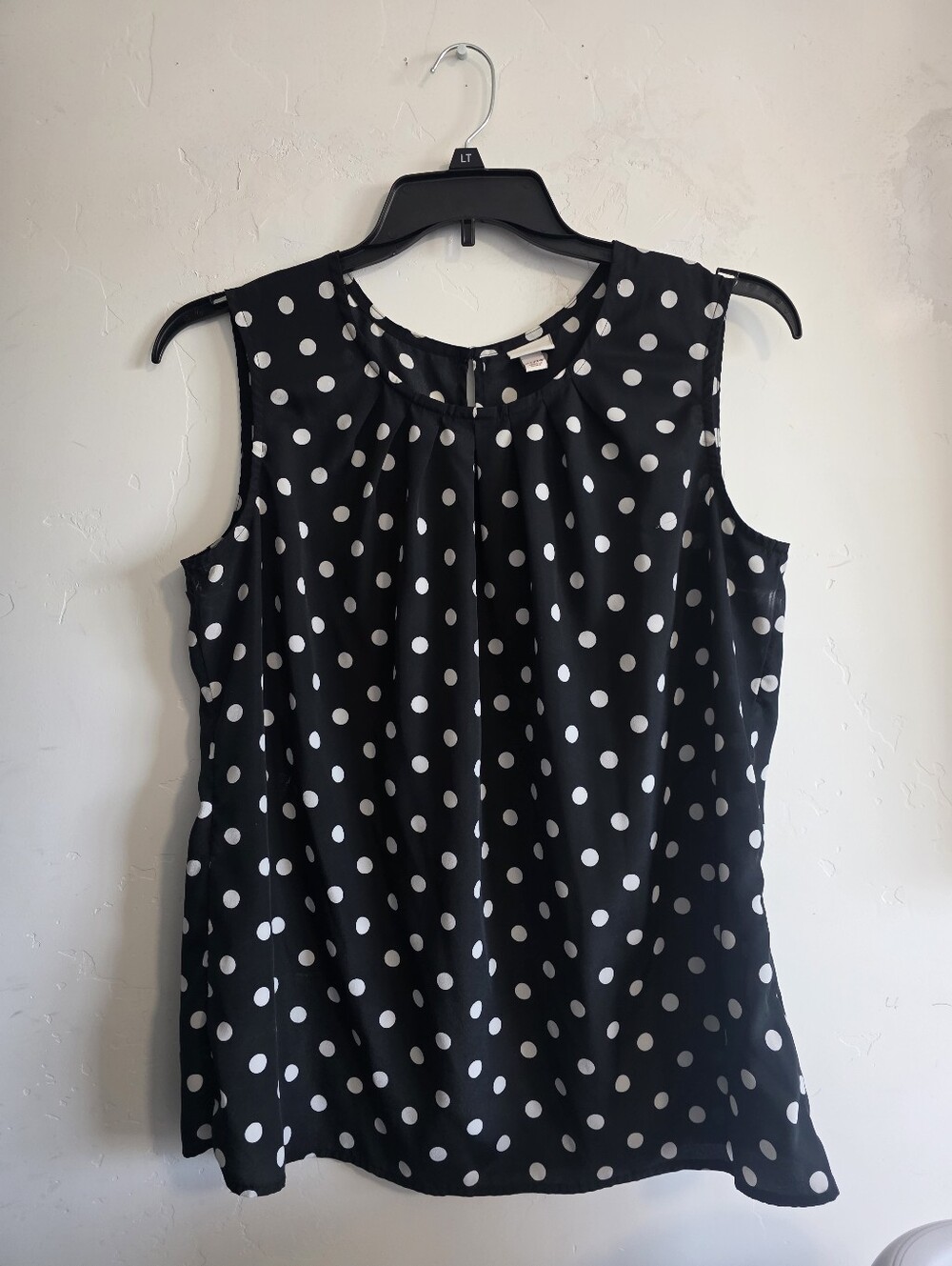Merona Black and White Polka Dot Sleeveless Camisole